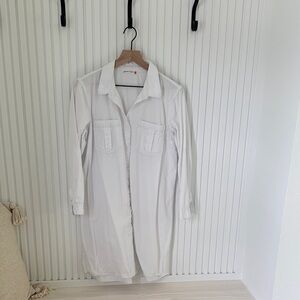White Botton Down Shirt Dress